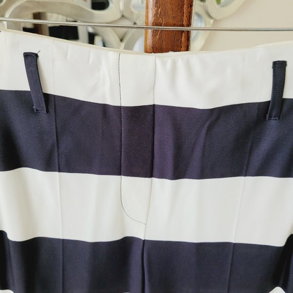 Luisa Cerano Navy and Off-White Striped Palazzo Pants  US 6 - Picture 6 of 13